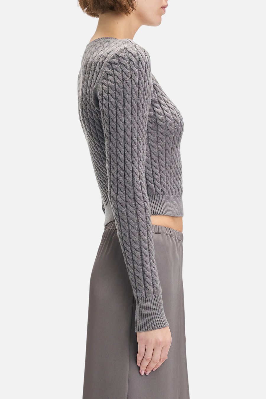Favorite Daughter Feel Good Sweater in Grey Shadow – side view