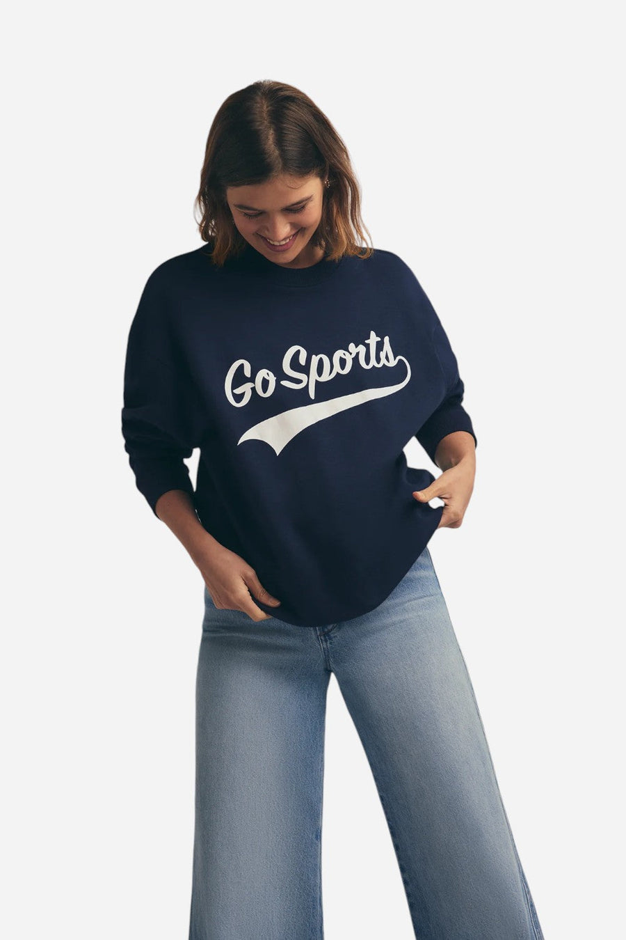 Favorite Daughter Go Sports Sweatshirt Navy – detail
