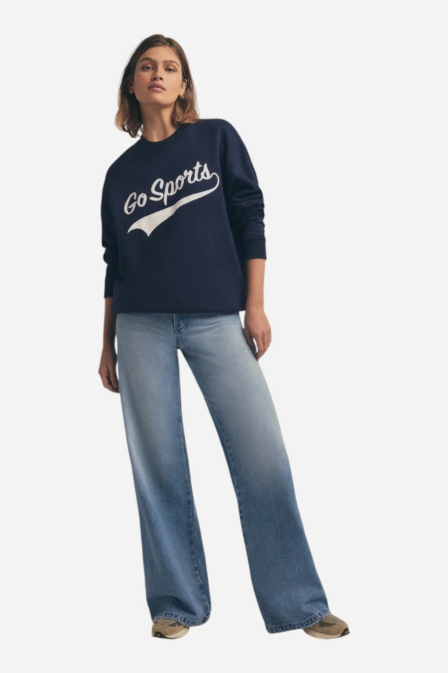 Favorite Daughter Go Sports Sweatshirt Navy – side view