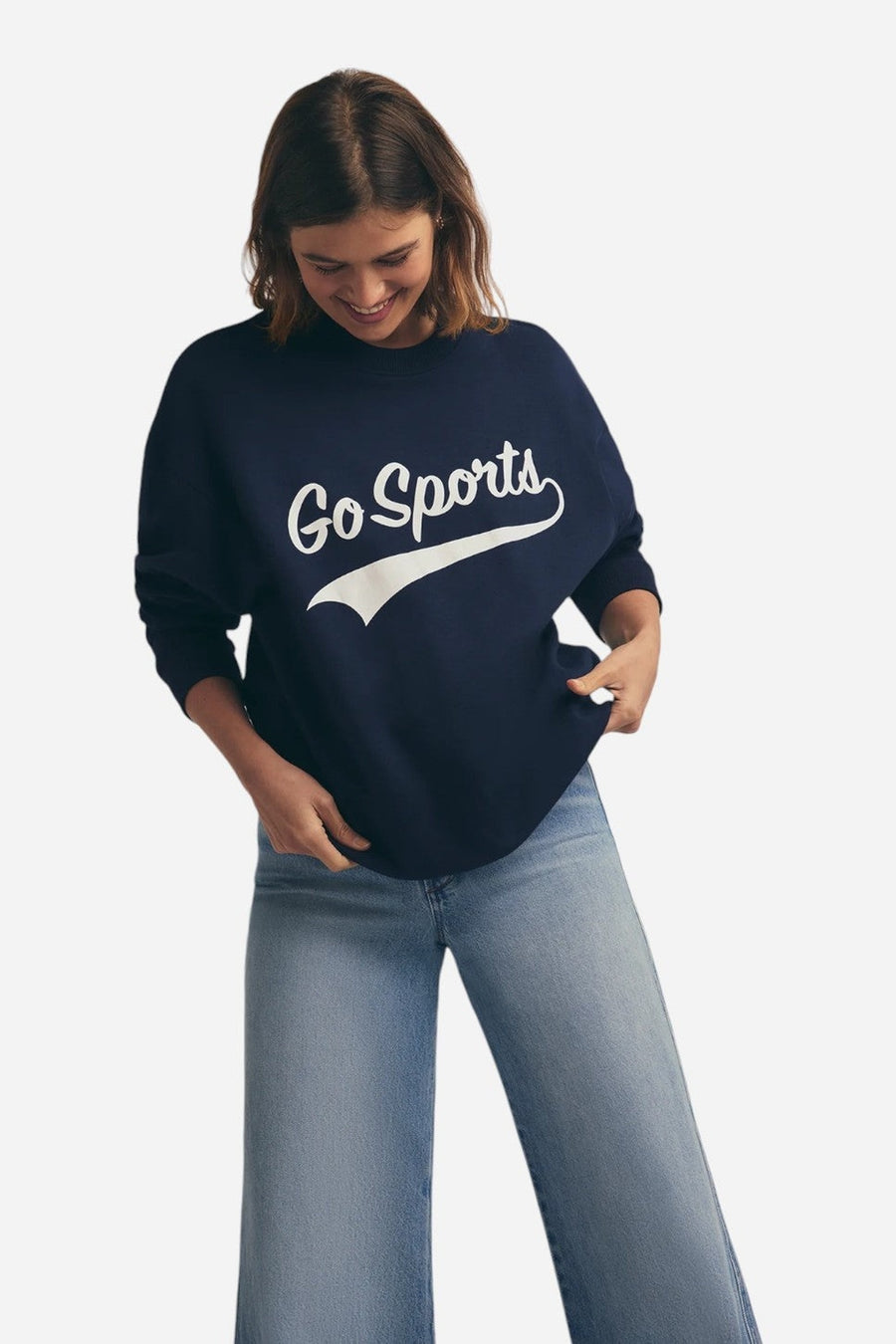 Favorite Daughter Go Sports Sweatshirt Navy – side view