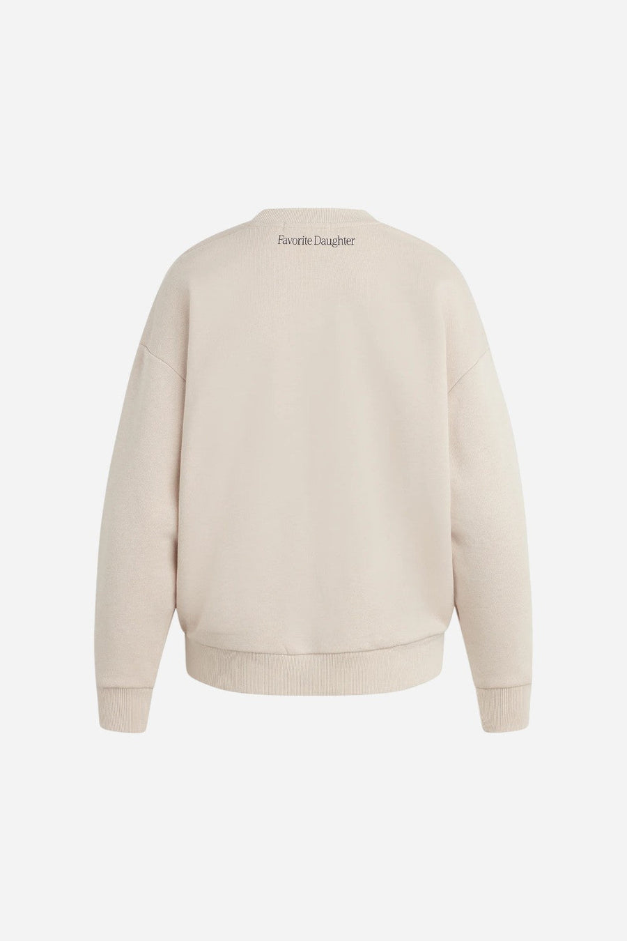Favorite Daughter Mom of the Year Sweatshirt in Heather Oatmeal – back view