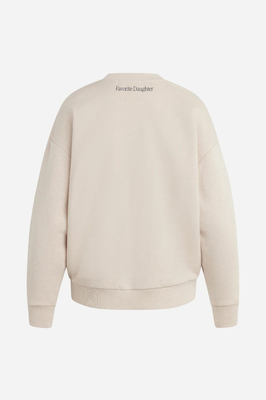 Favorite Daughter Mom of the Year Sweatshirt in Heather Oatmeal – side view