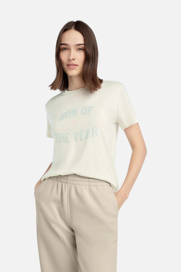 Favorite Daughter Mom Of The Year Tee Gardenia & Light Sage