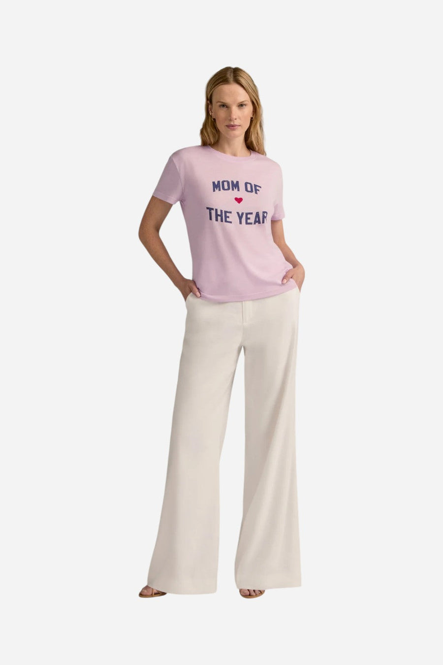 Favorite Daughter Mom Of The Year Tee in Wisteria Veneti – front view