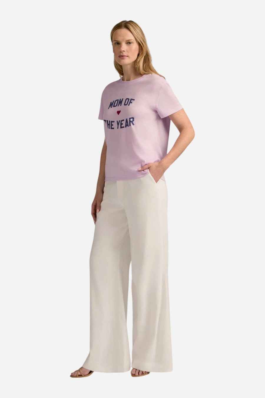 Favorite Daughter Mom Of The Year Tee in Wisteria Veneti – on model