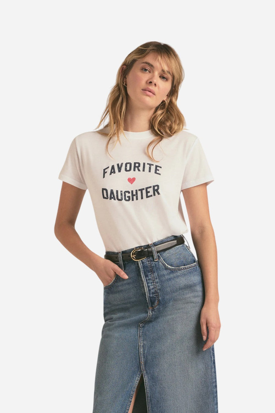 Favorite Daughter Tee in White – front view
