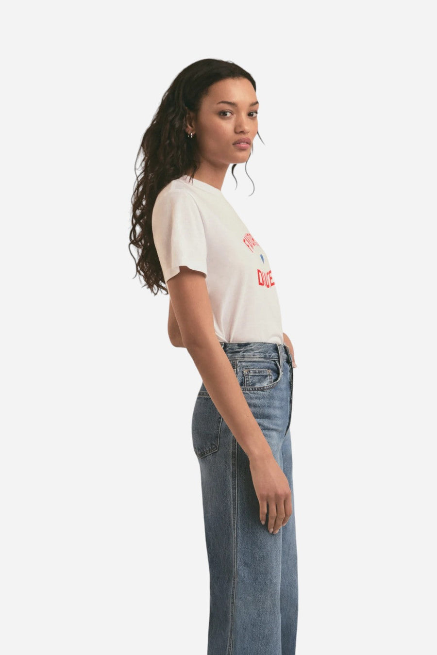 Favorite Daughter Tee White Rouge – detail