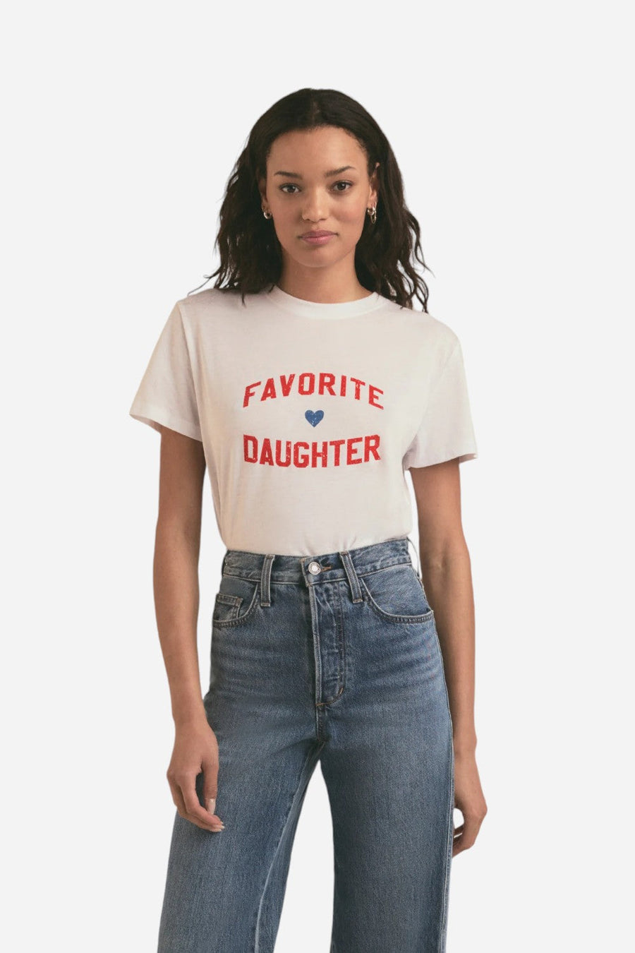 Favorite Daughter Tee White Rouge – side view