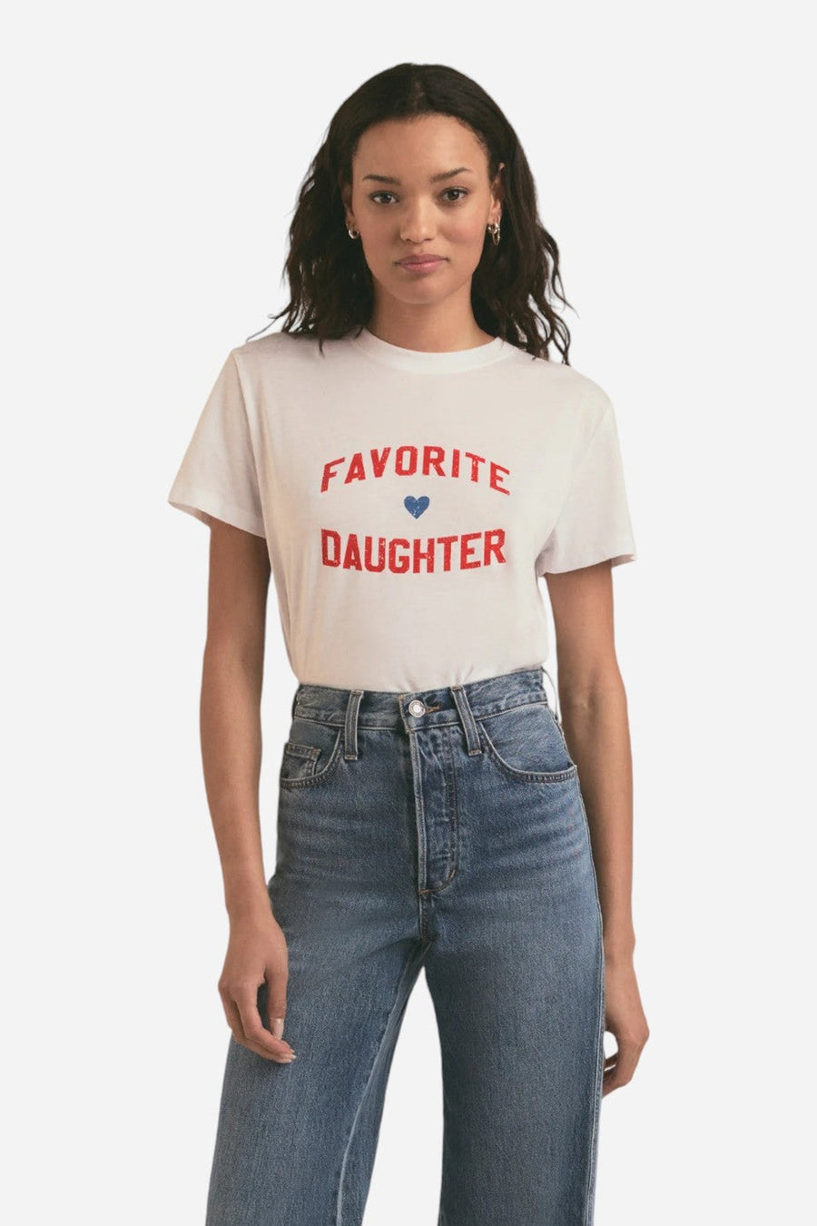 Favorite Daughter Tee White Rouge – side view