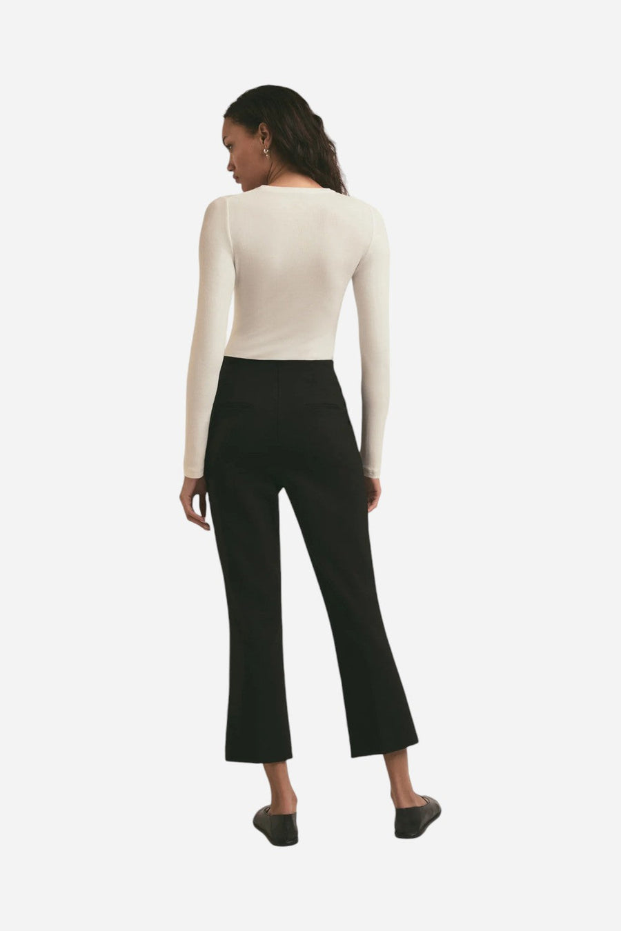 Favorite Daughter The Alissa Pant Black – flat lay