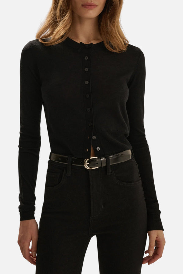 Favorite Daughter The Curtsey Cardigan in Black