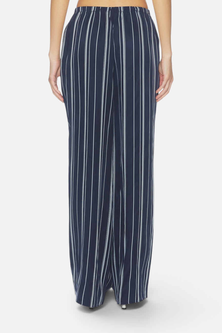 Favorite Daughter The Everything Pant in Grey Stripe – back view