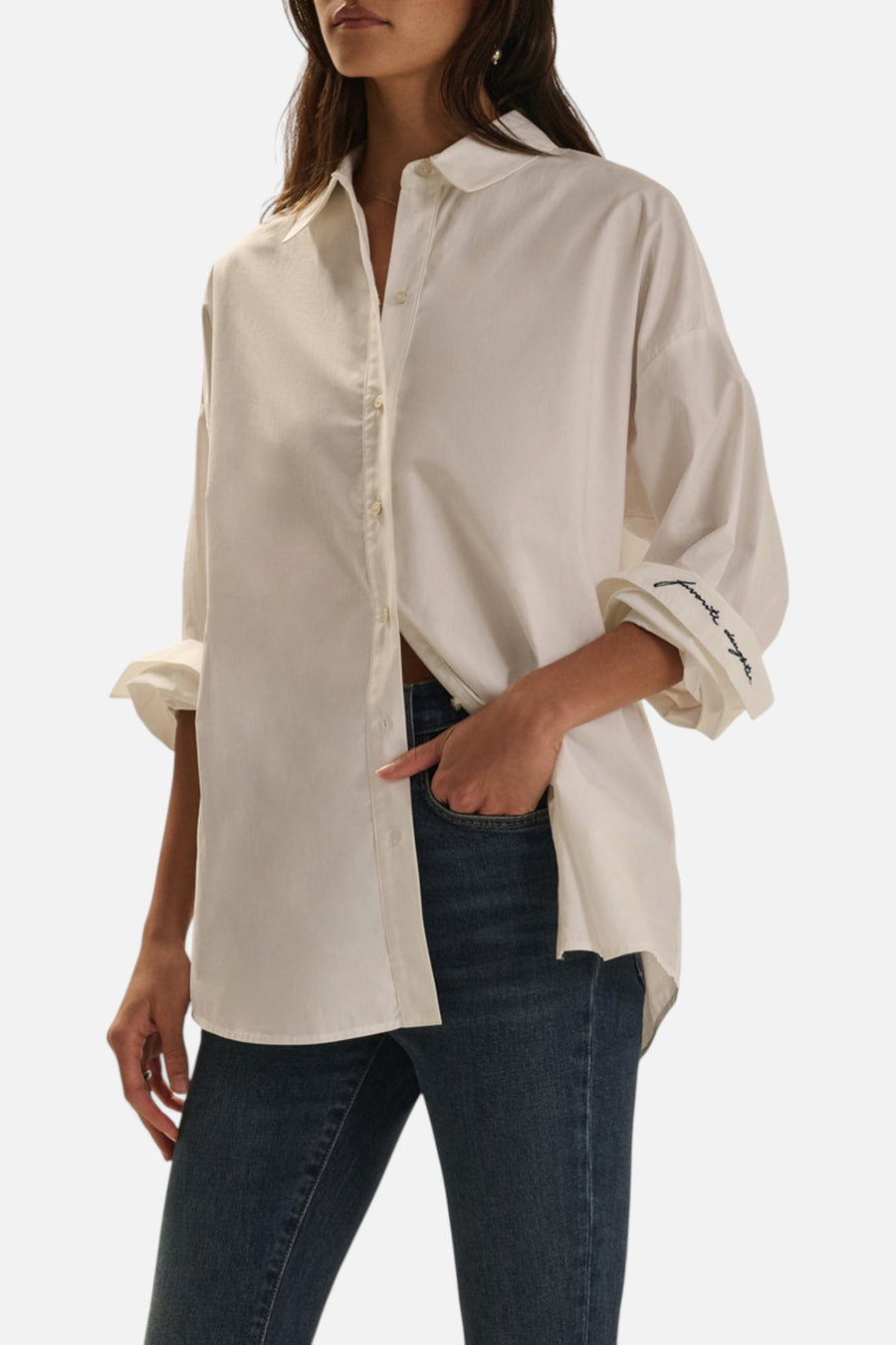 Favorite Daughter The Ex-Boyfriend Shirt in White – front view