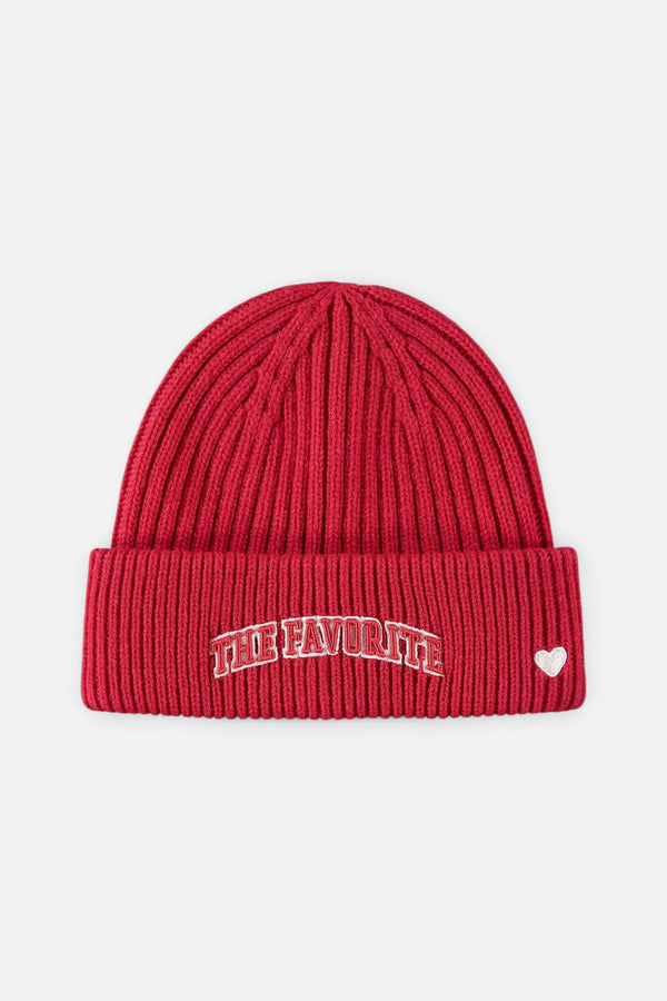 Favorite Daughter The Favorite Logo Beanie in Crimson