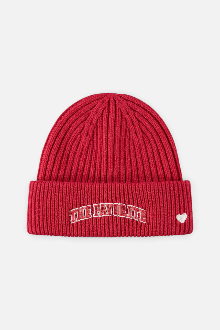 Favorite Daughter The Favorite Logo Beanie in Crimson – front view
