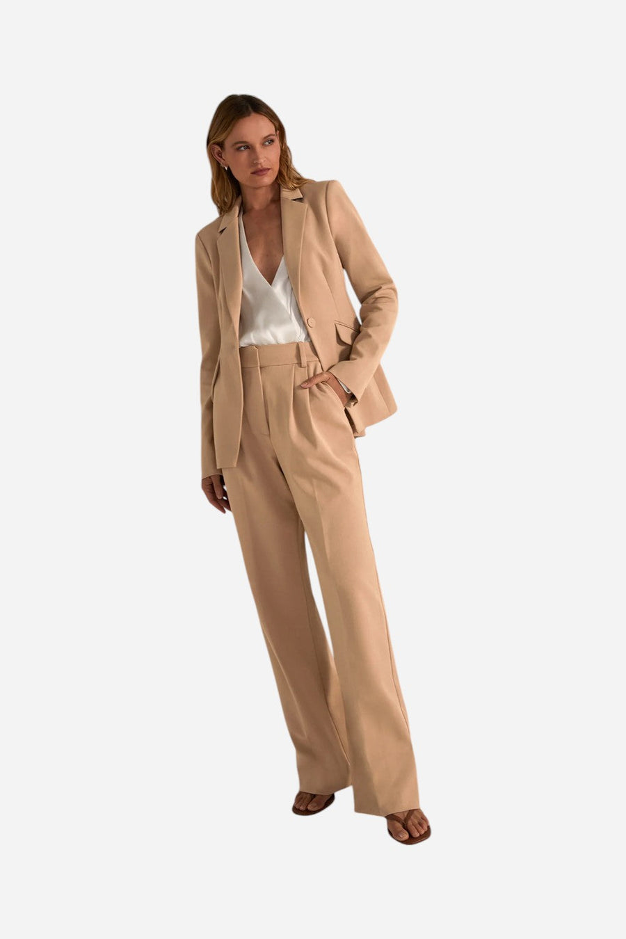 Favorite Daughter The Favorite Pant in Beige – detail