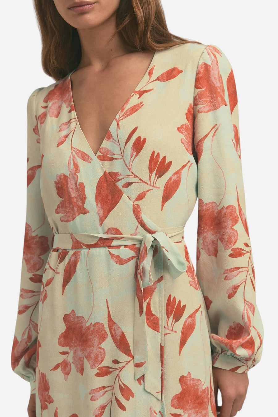 Favorite Daughter The Lady Like Dress in Moonbeam Floral – detail