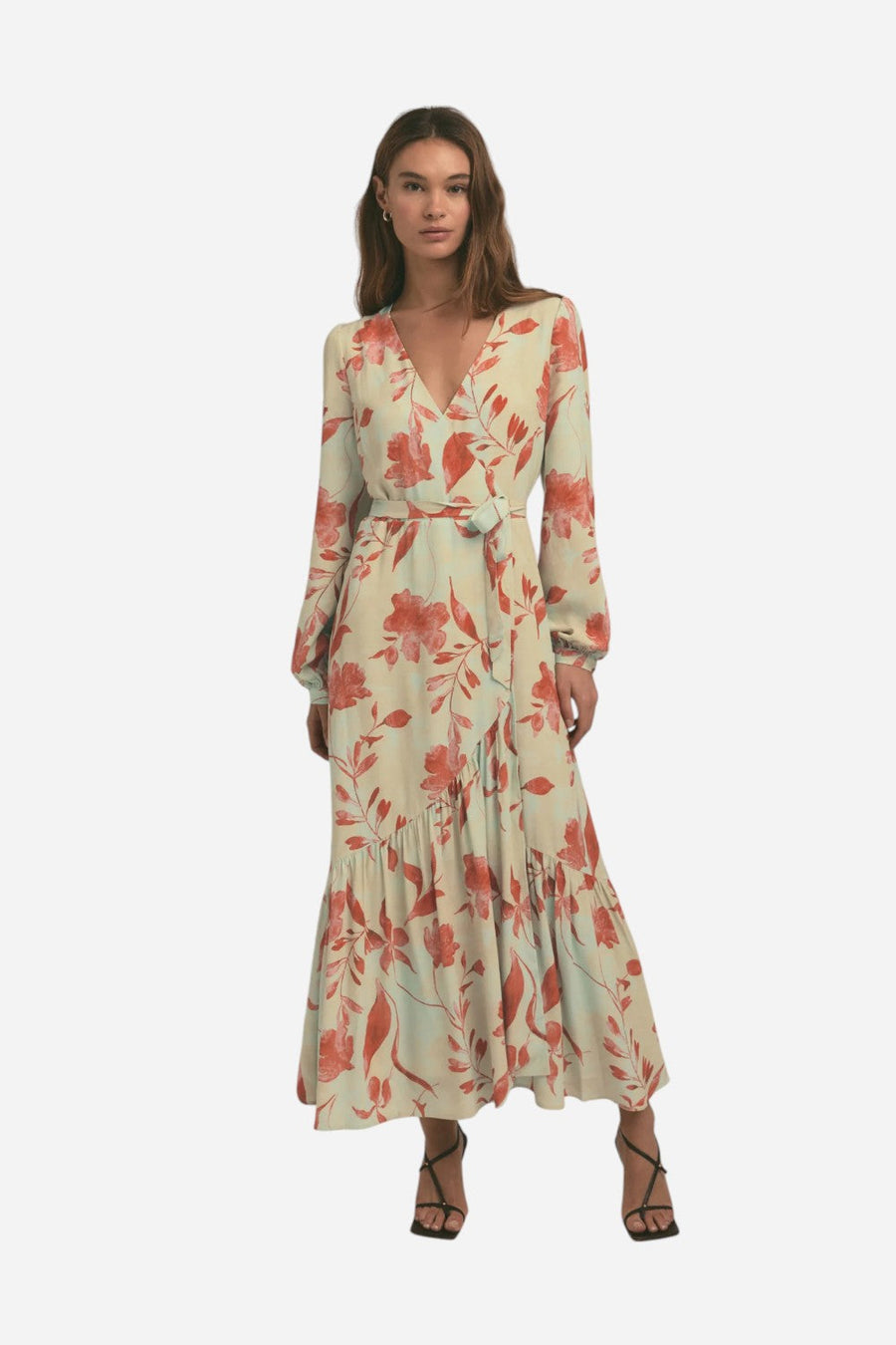 Favorite Daughter The Lady Like Dress in Moonbeam Floral – side view