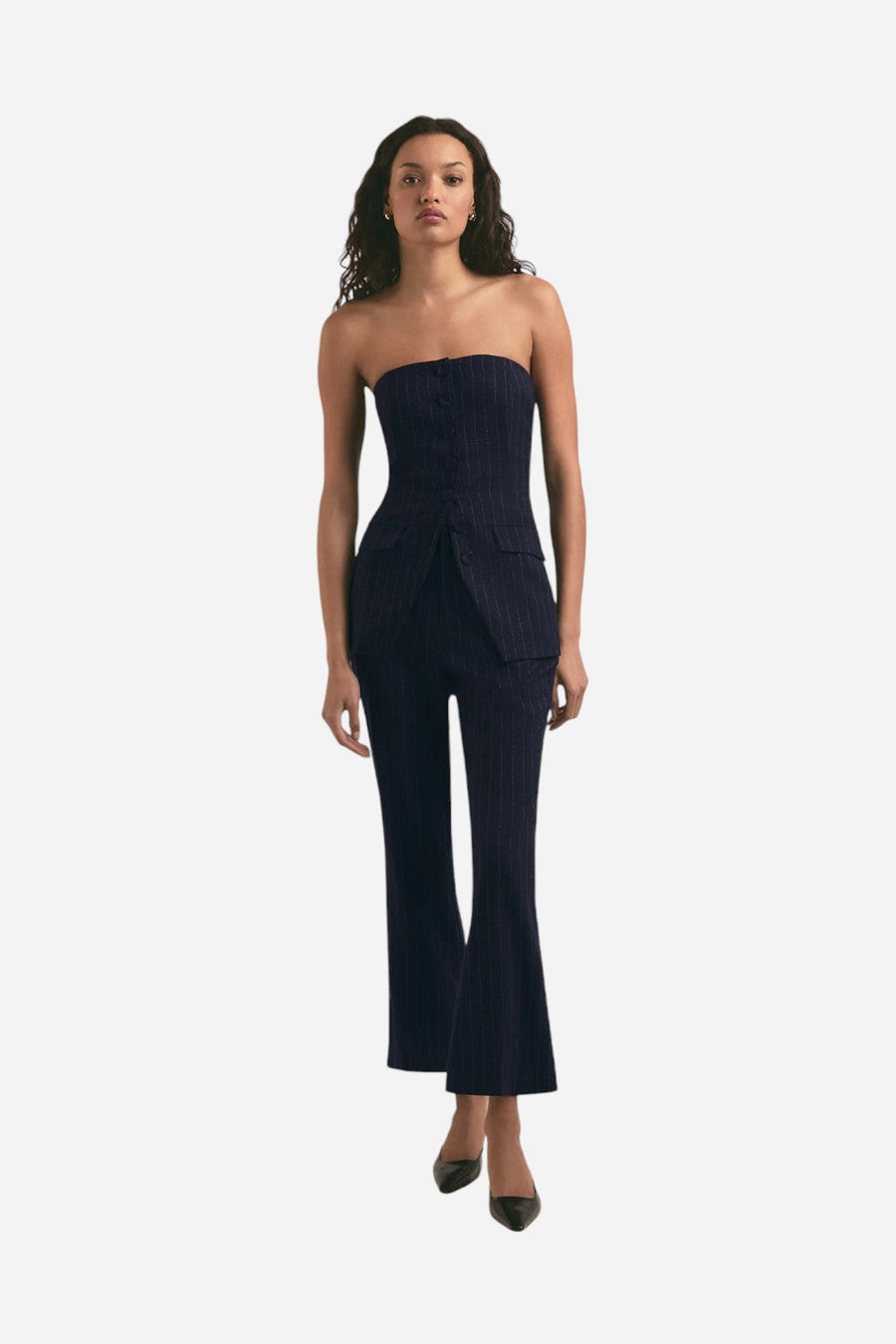 Favorite Daughter The Phoebe Pant Navy Pinstripe – alternate