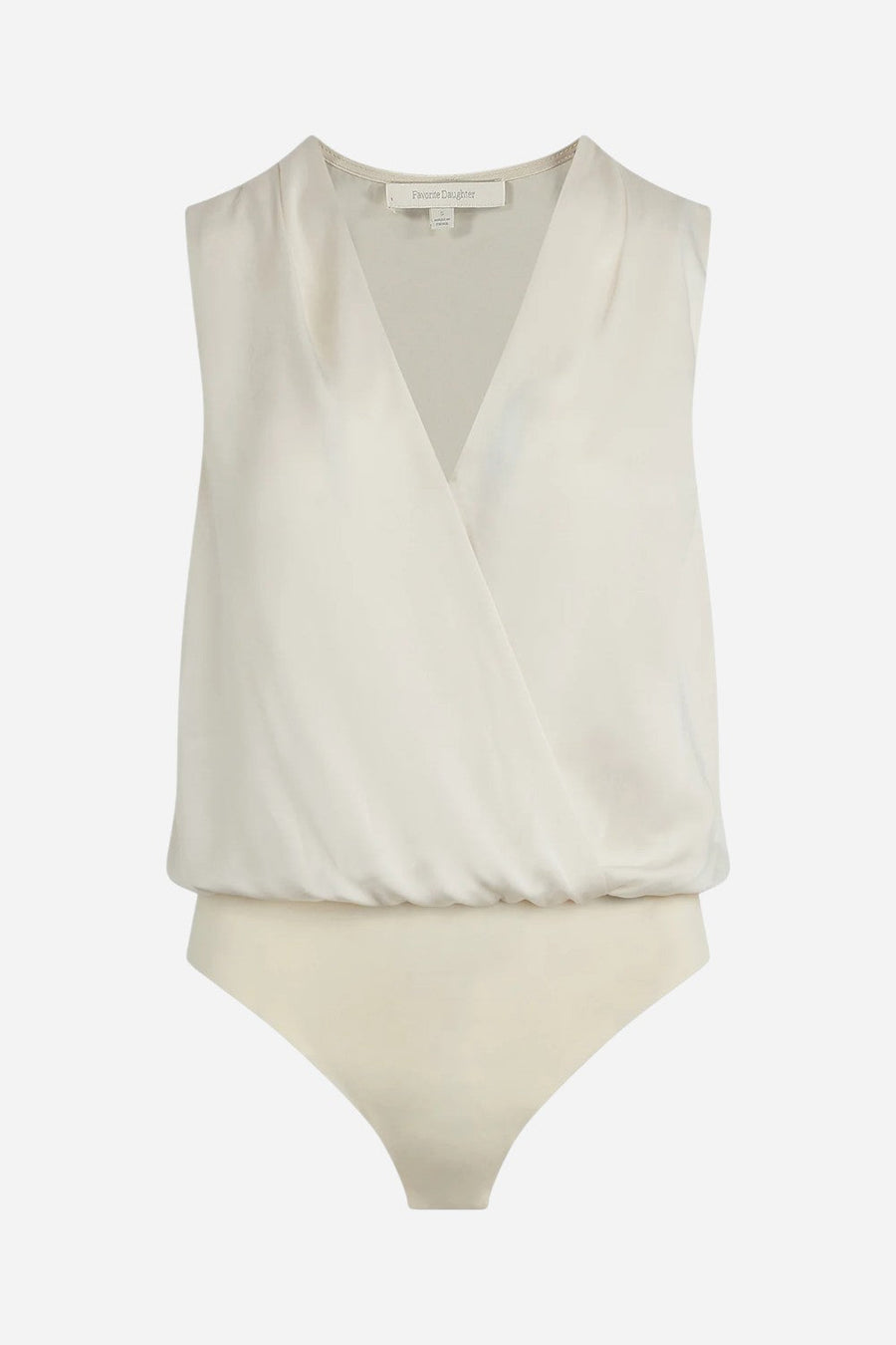 Favorite Daughter The Sleeveless Date Blouse in Ivory – detail