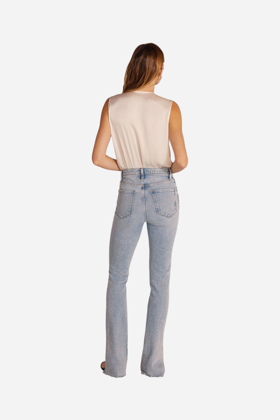 Favorite Daughter The Sleeveless Date Blouse in Ivory – side view