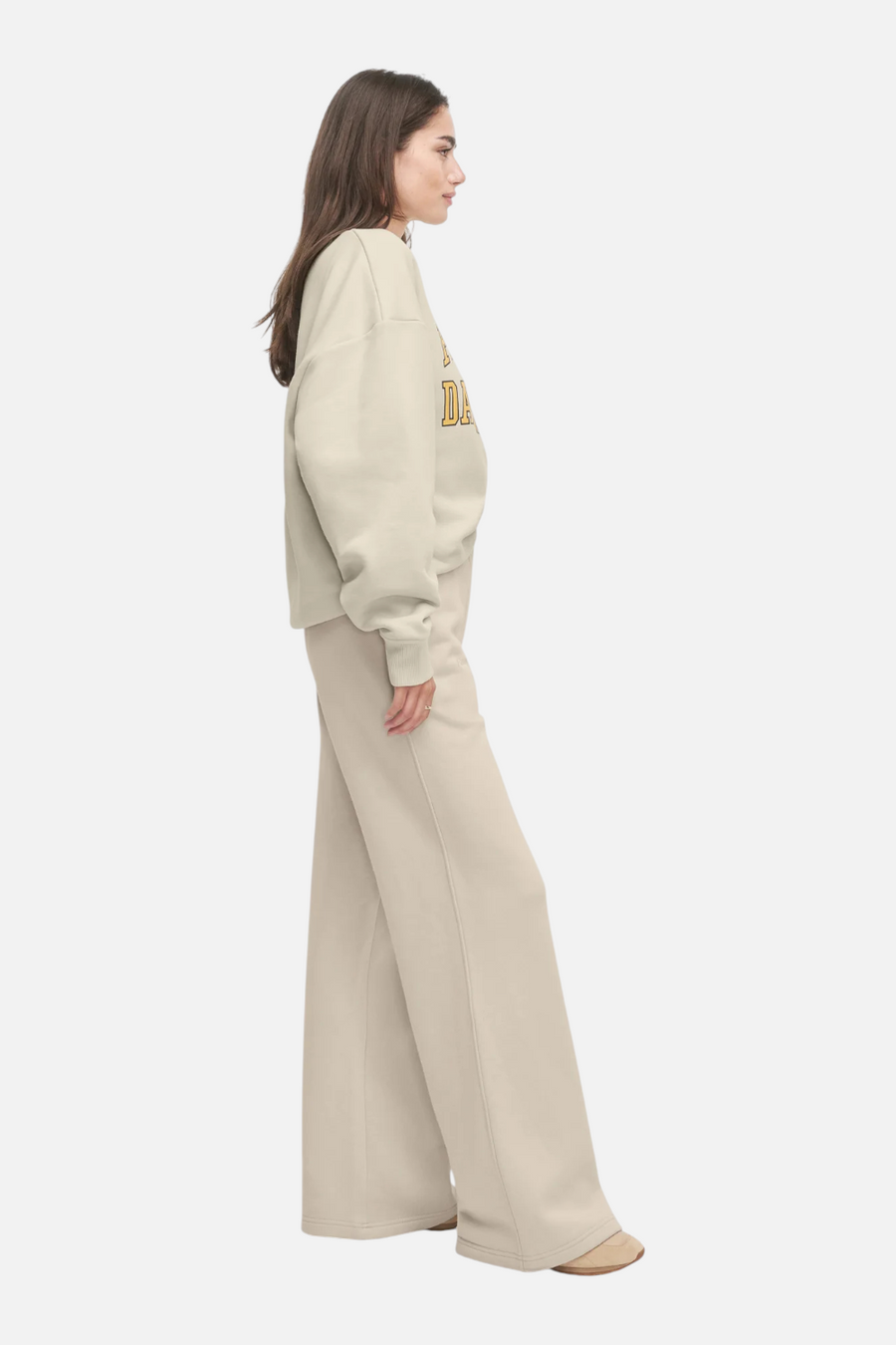 Favorite Daughter Women's Collegiate Sweatshirt Stone Dijon – back view