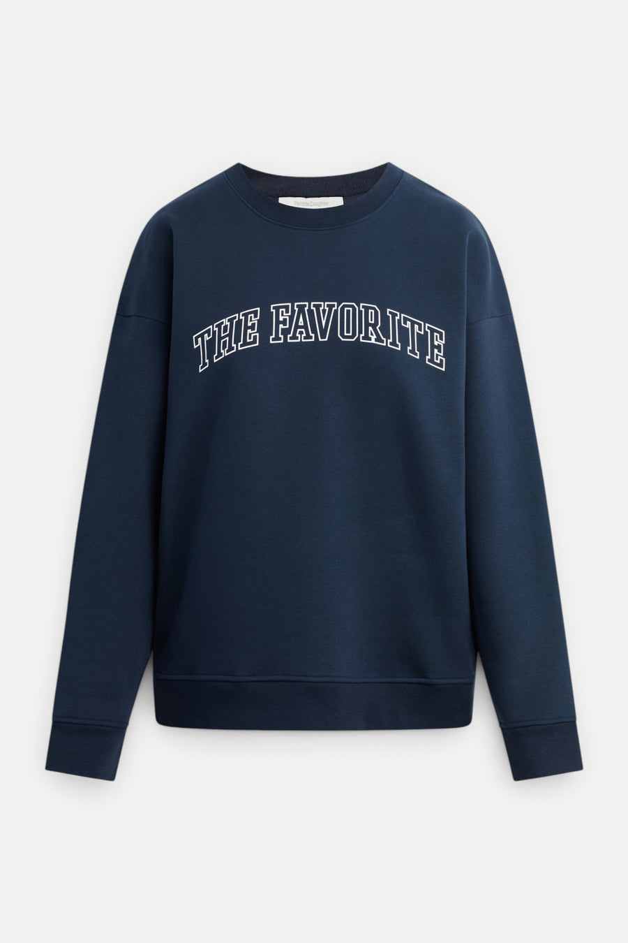 Favorite Daughter Women's The Favorite Sweatshirt in Navy White – flat lay