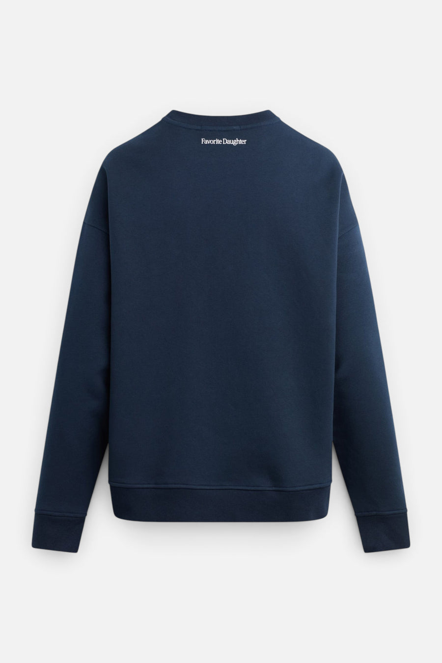 Favorite Daughter Women's The Favorite Sweatshirt in Navy White – flat lay