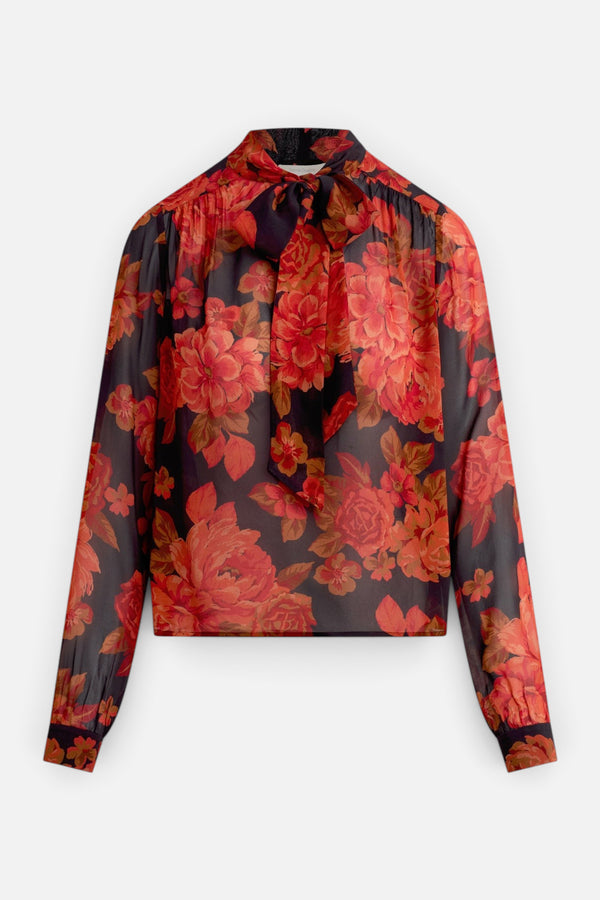 Favorite Daughter Women's The Simone Blouse in Wine Floral