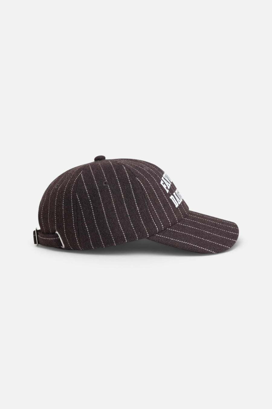 Favorite Daughter Wool Stripe Baseball Hat in Ganache – back view