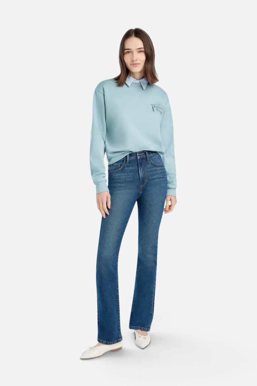 Favorite Grad Classic Sweatshirt in Sea Blue Navy – back view