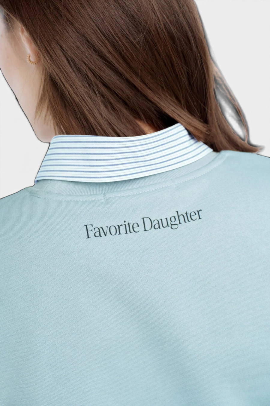 Favorite Grad Classic Sweatshirt in Sea Blue Navy – flat lay