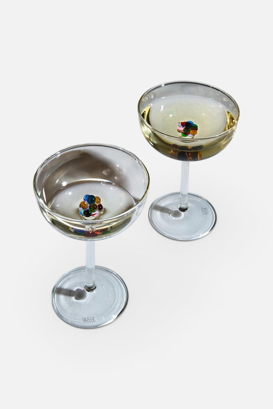 Fazeek Bloom Coupes Set of 2 in Clear and Jewel – detail