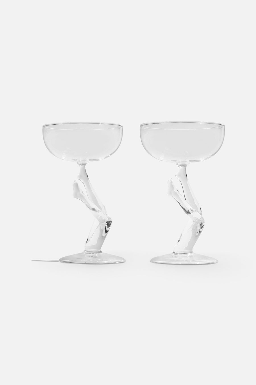 Fazeek Tiptoe Coupes Set of 2 in Clear – back view