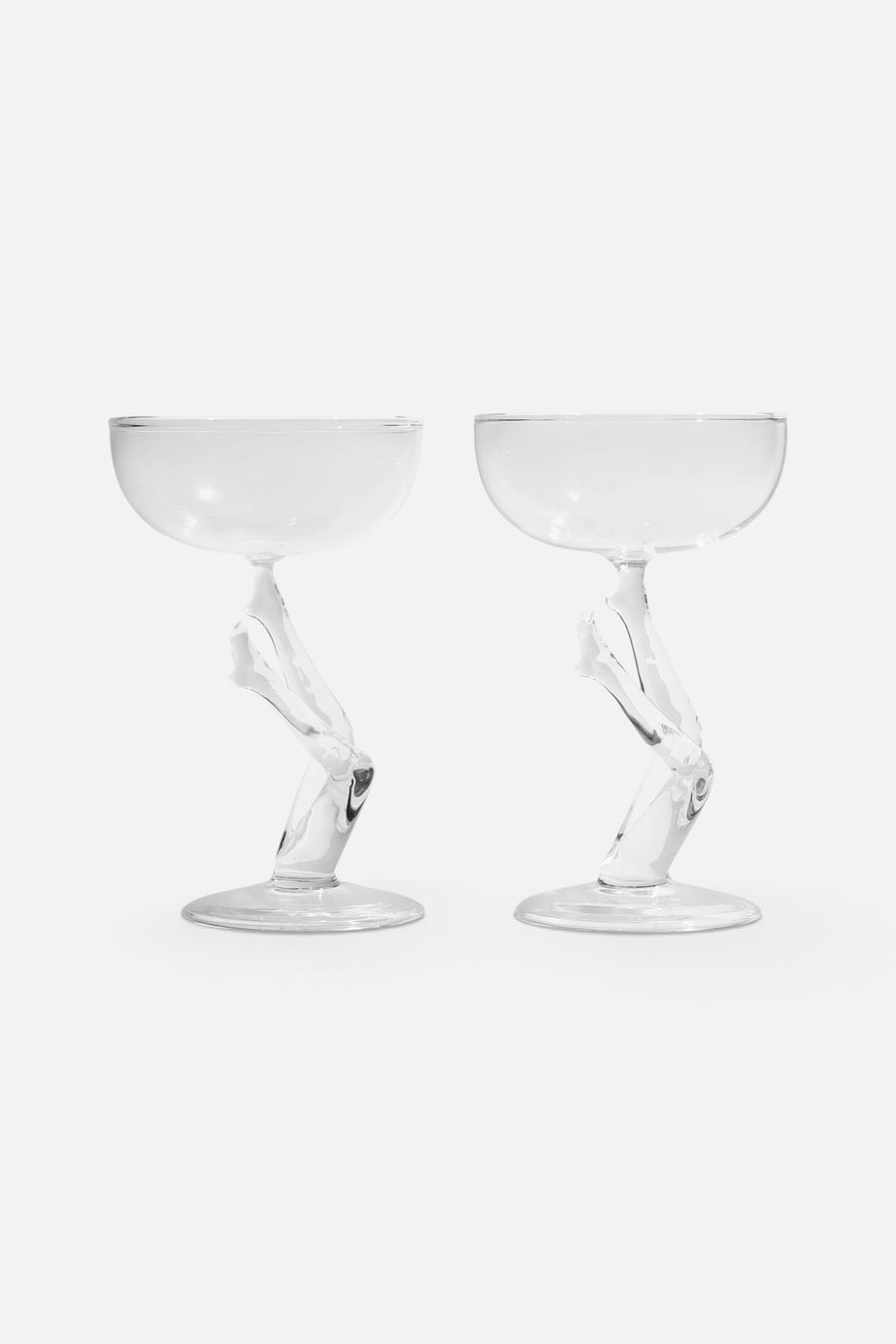Fazeek Tiptoe Coupes Set of 2 in Clear – front view