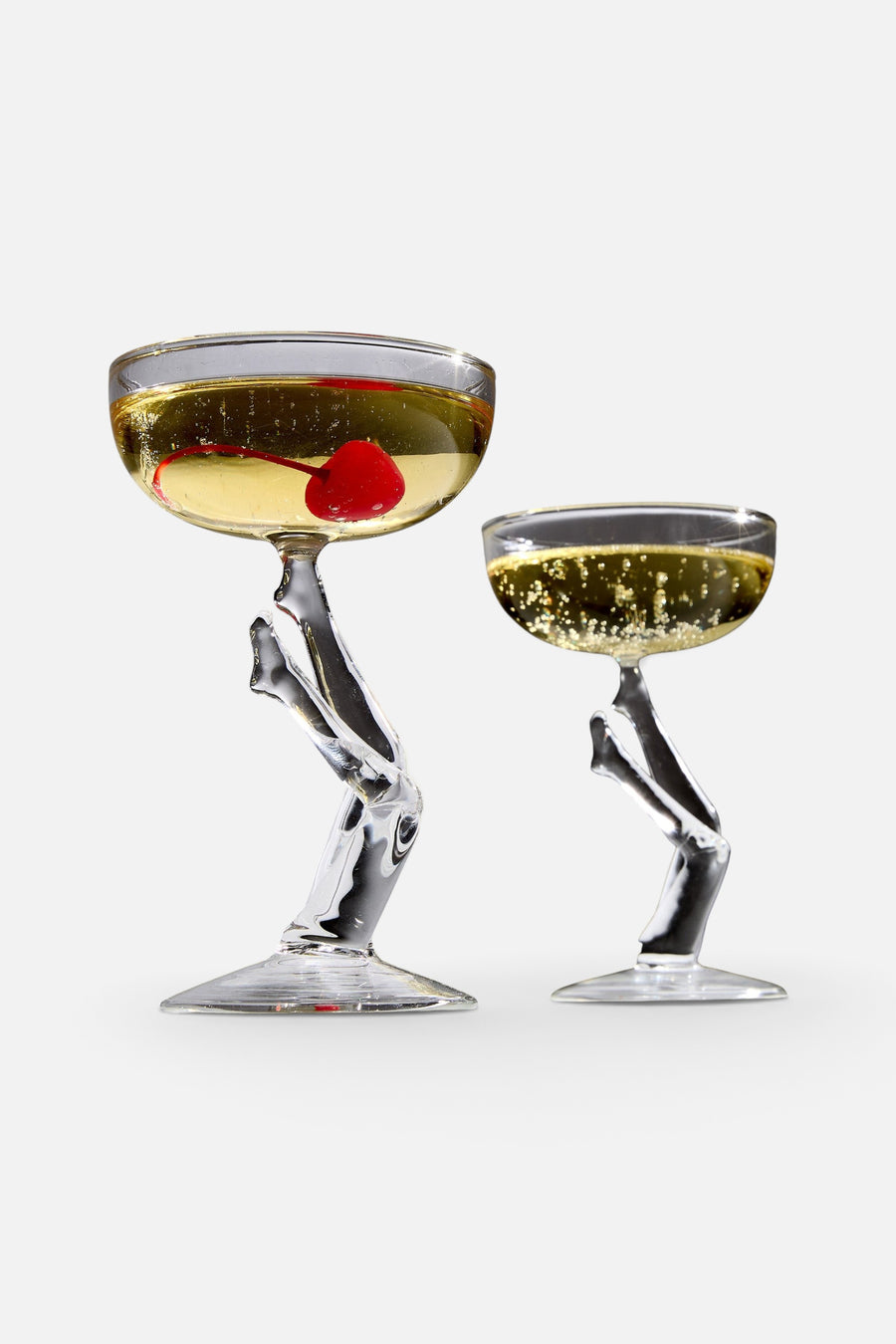 Fazeek Tiptoe Coupes Set of 2 in Clear – side view