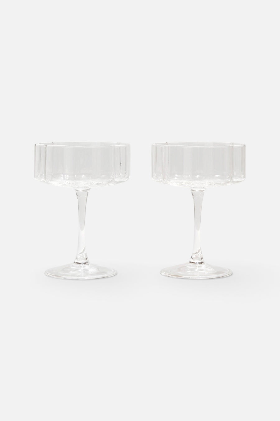 Fazeek Wave Coupes Set of 2 in Clear – back view