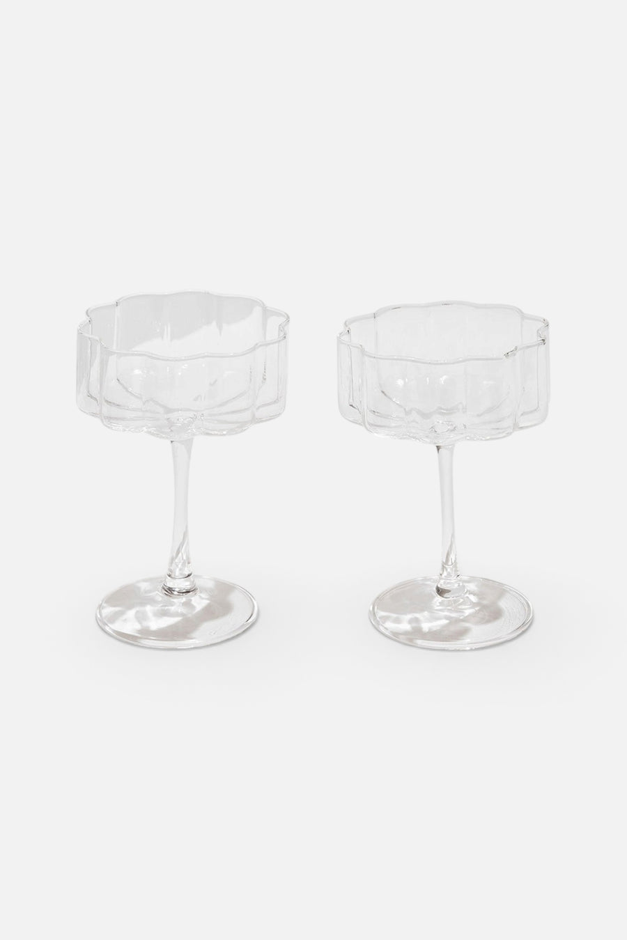 Fazeek Wave Coupes Set of 2 in Clear – front view