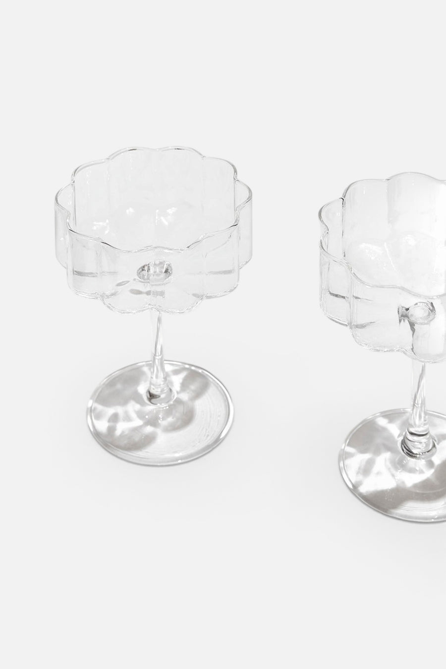 Fazeek Wave Coupes Set of 2 in Clear – side view