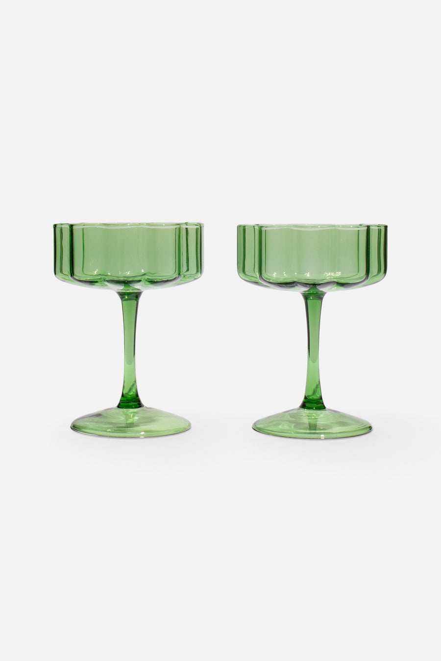 Fazeek Wave Coupes Set of 2 in Green – back view