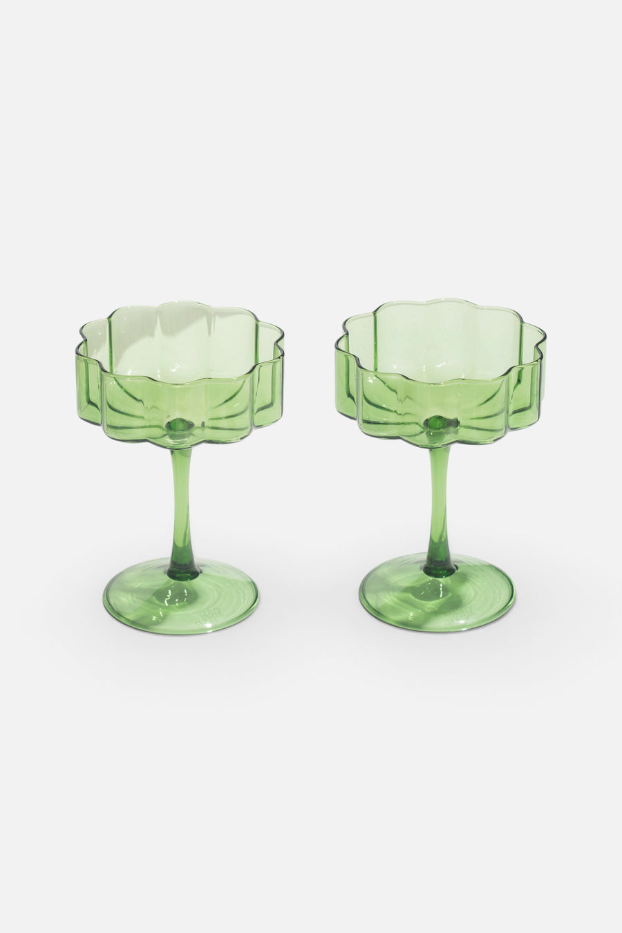 Fazeek Wave Coupes Set of 2 in Green – front view