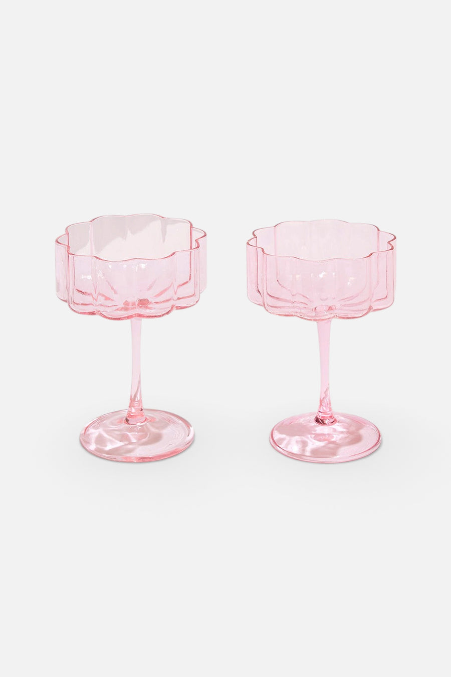 Fazeek Wave Coupes Set of 2 in Pink – front view