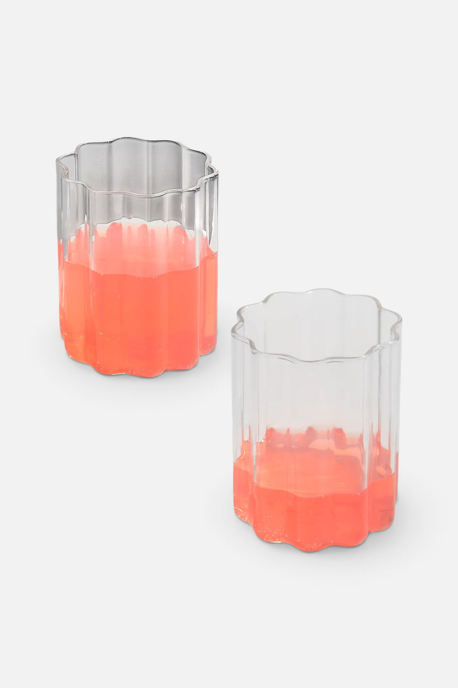 Fazeek Wave Glasses Set of 2 in Clear – back view