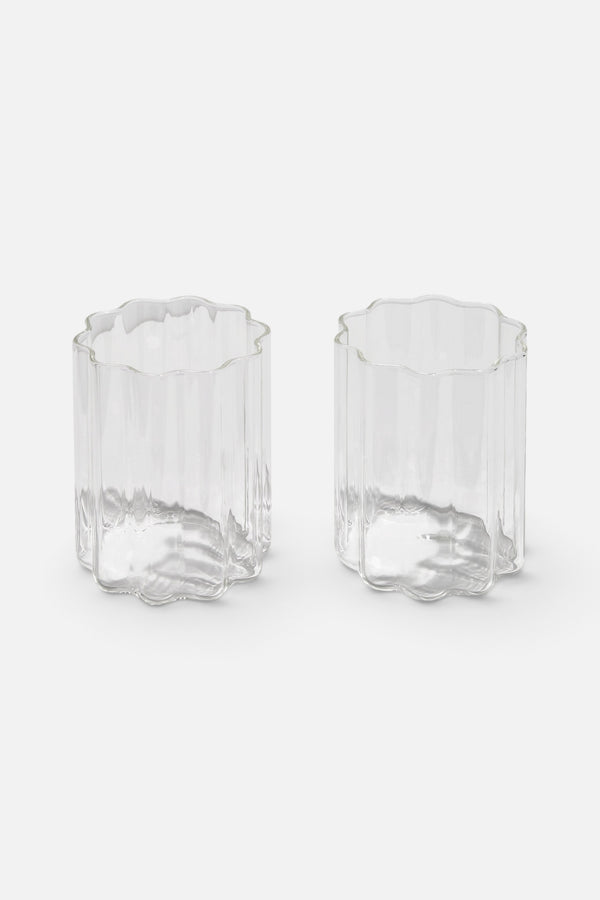 Fazeek Wave Glasses Set of 2 in Clear