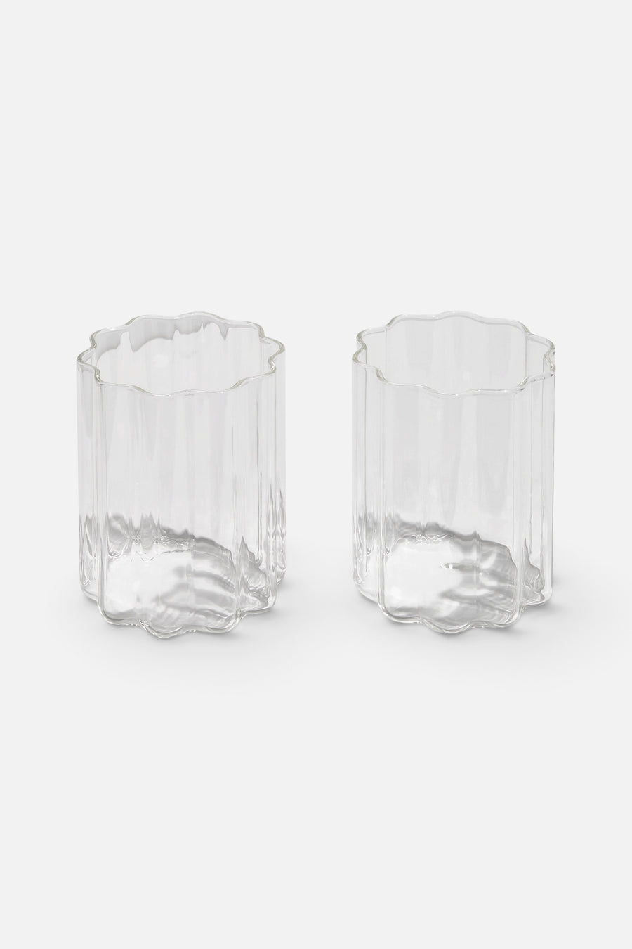 Fazeek Wave Glasses Set of 2 in Clear – front view