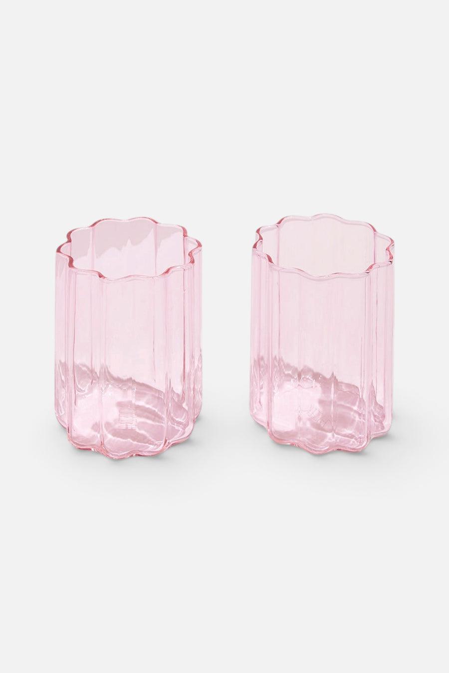Fazeek Wave Glasses Set of 2 in Pink – front view