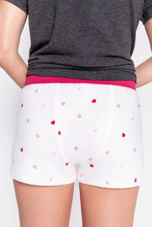 Feel Loved Ivory Shorts – back view