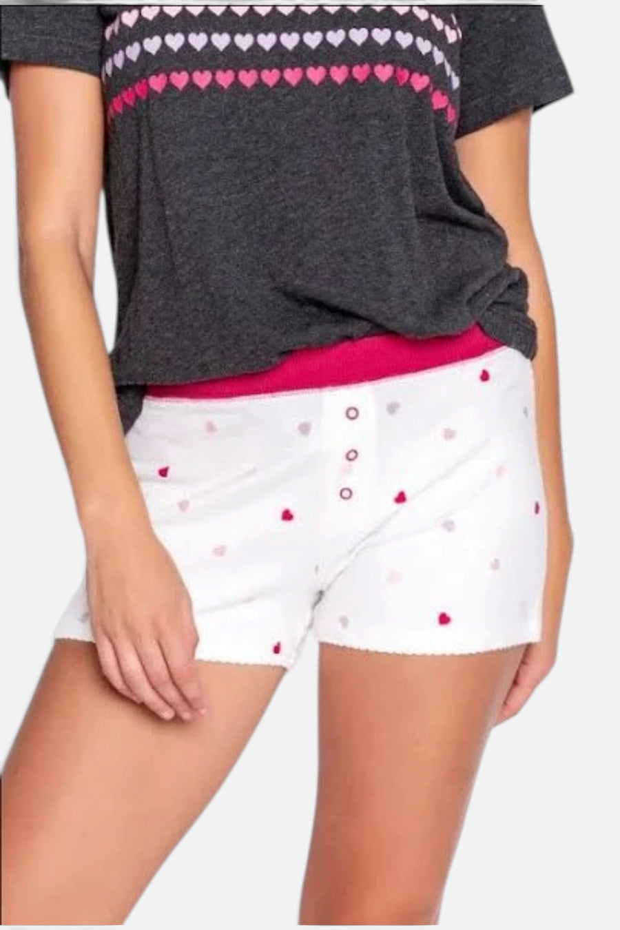 Feel Loved Ivory Shorts – front view