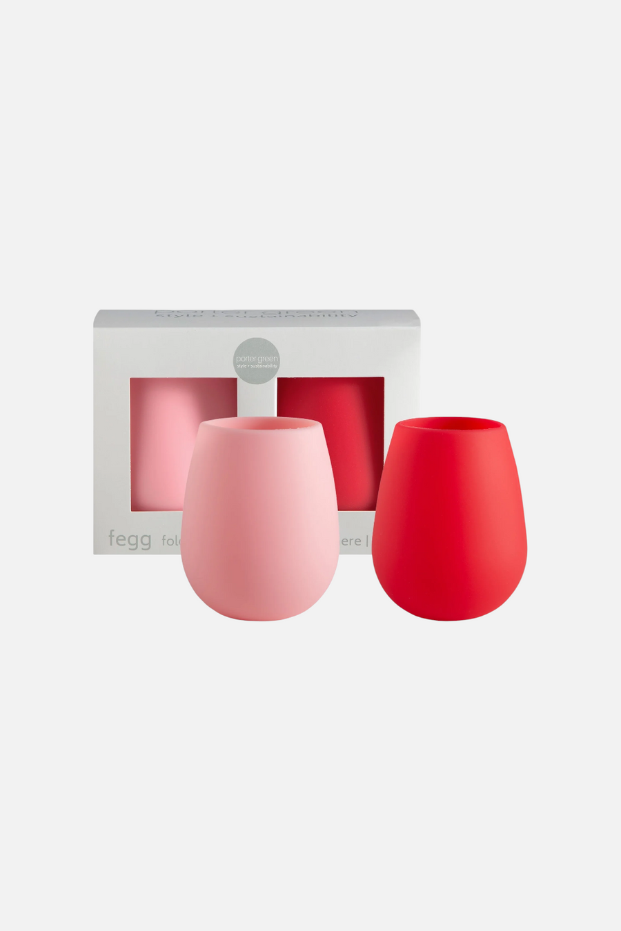 Porter Green Fegg Silicone Unbreakable Glasses in Cherry & Blush