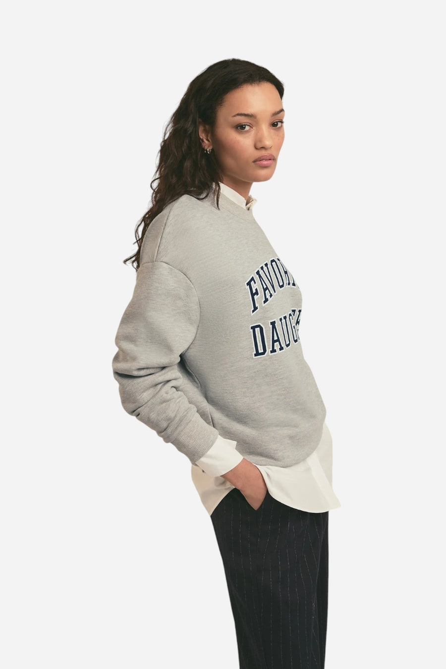 Favorite Daughter Collegiate Sweatshirt in Heather Grey